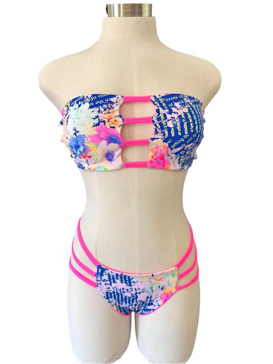 Pink Newspaper Bikini