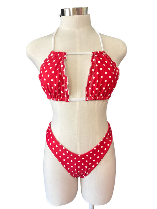 Red & White Poka Dot Bikini