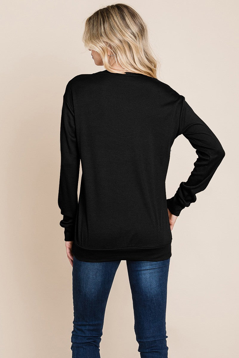 Cut out Knit Sweatshirt