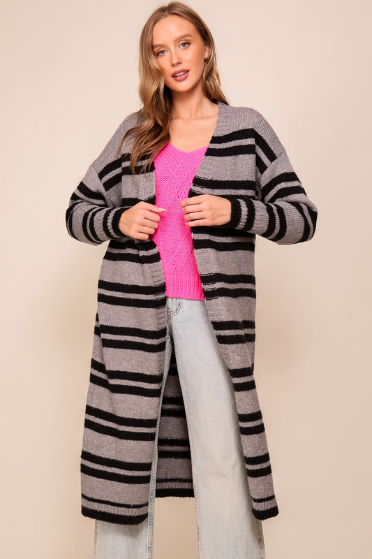 Cozy days striped cardigan