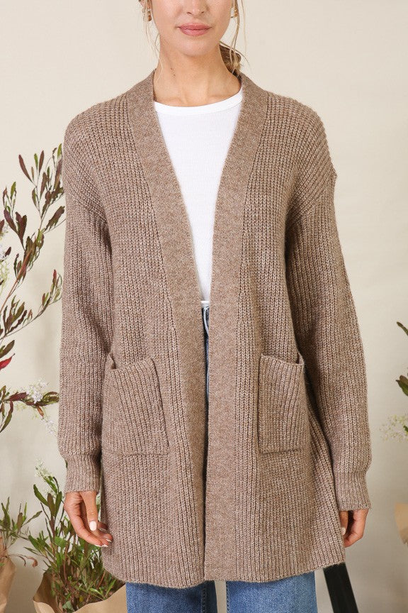 Cozy open front cardigan