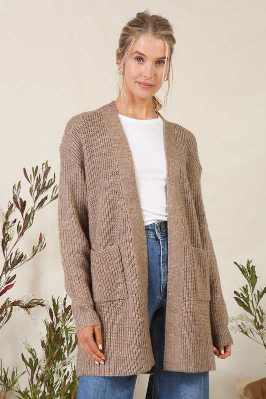 Cozy open front cardigan