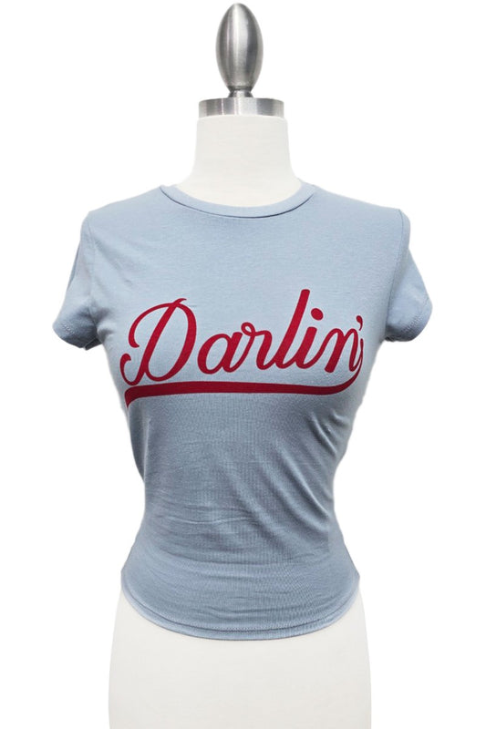 DARLIN' GRAPHIC PRINT COTTON TOP