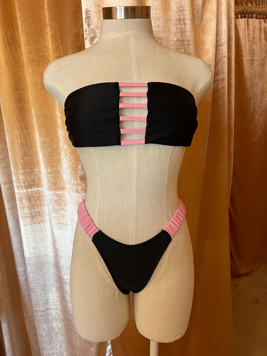 Pink & Black Bikini