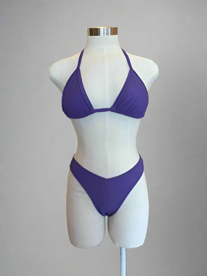 Violet Ribbed Bikini