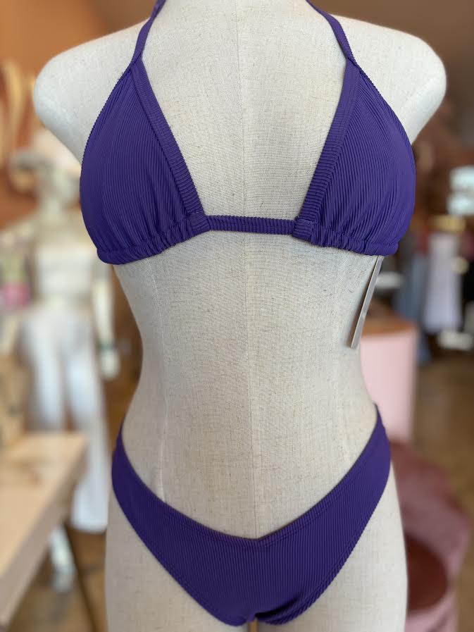 Violet Ribbed Bikini