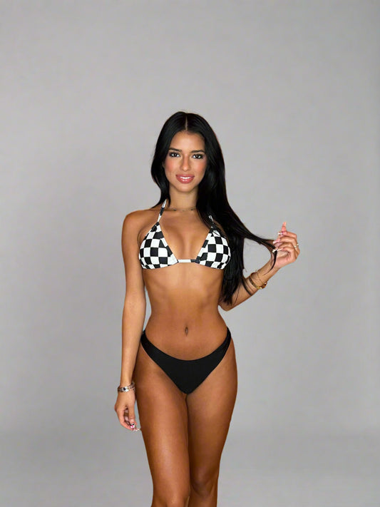 Black & White Checkered Bikini